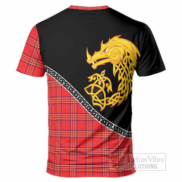Burnett Tartan Crest T-Shirt Legendary Dragon Knot Half Style