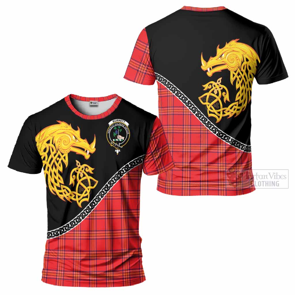 Burnett Tartan Crest T-Shirt Legendary Dragon Knot Half Style