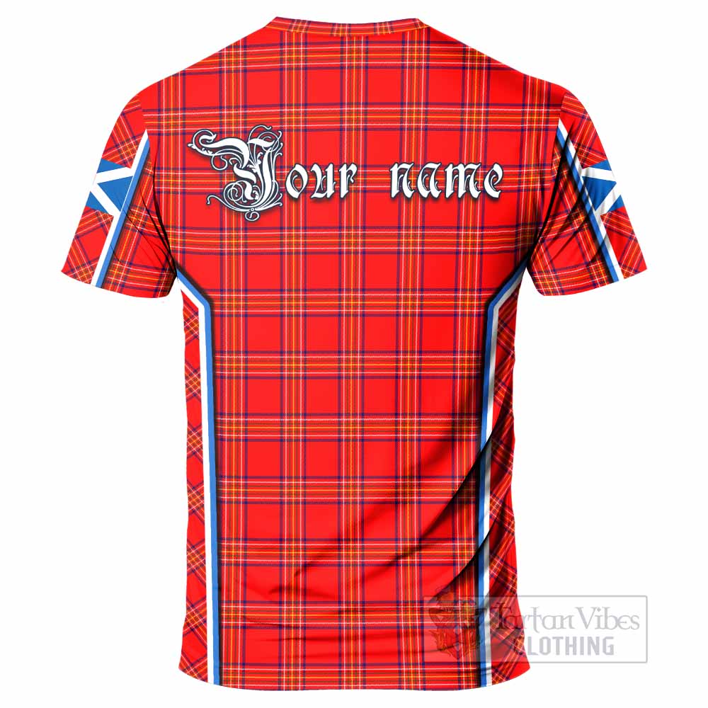 Burnett Tartan Crest T-shirt Scotland Coat of Arm Flag Style - Tartan Vibes Clothing