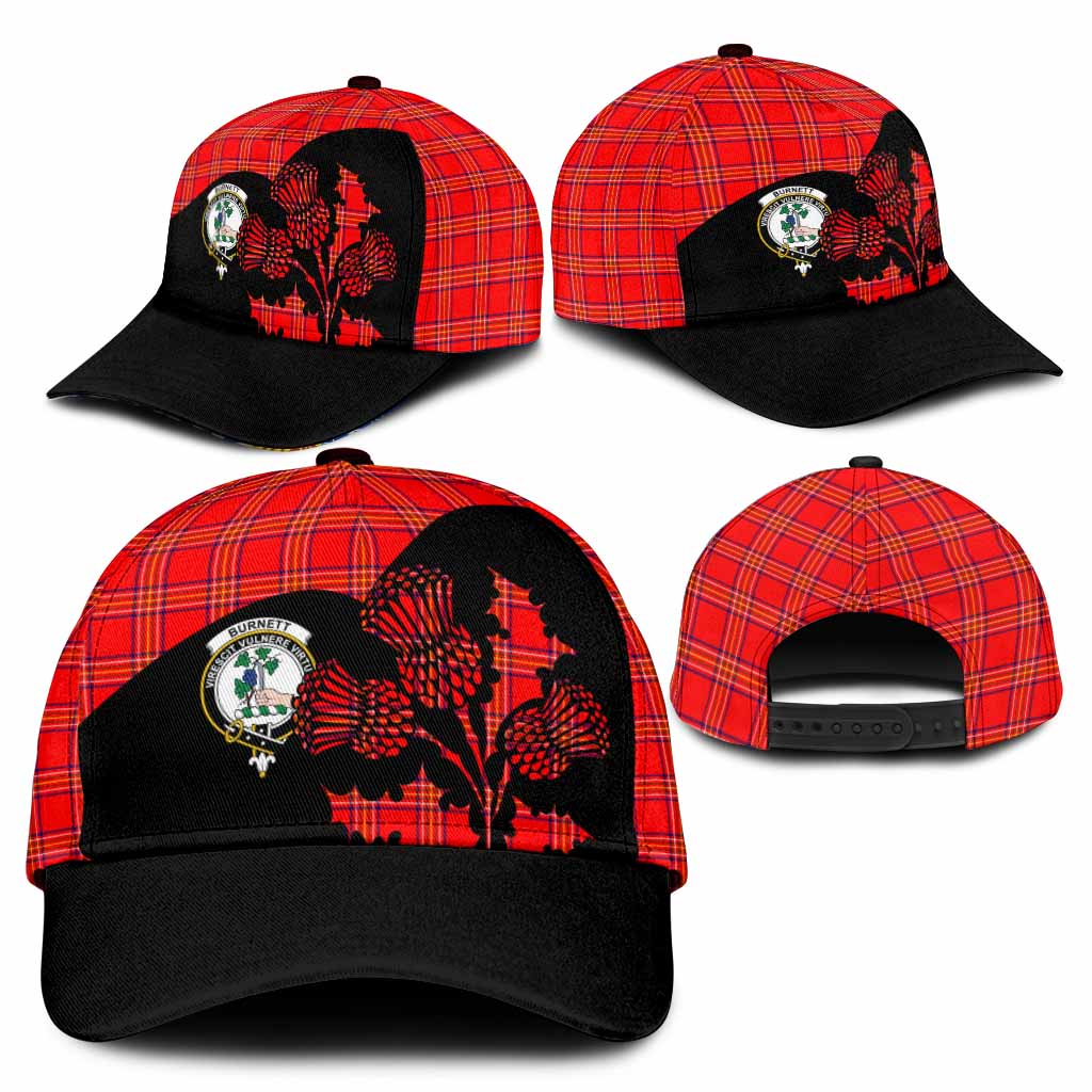Burnett Tartan Family Crest Classic Cap Scotland Thistle Floral Flag Style