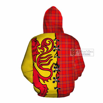 Burnett Tartan Family Crest Cotton Hoodie Lion Rampant Honor - Tartan Vibes Clothing