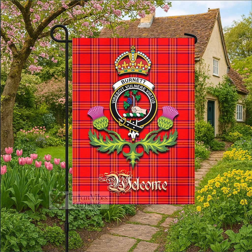 Burnett Tartan Family Crest Garden Flag Royal Thistle Welcome Style - Tartan Vibes Clothing