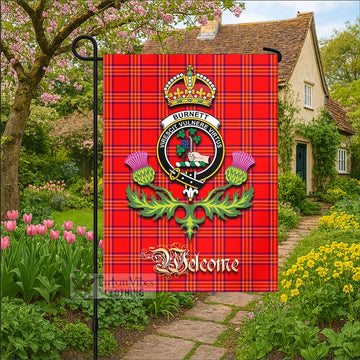Burnett Tartan Family Crest Garden Flag Royal Thistle Welcome Style