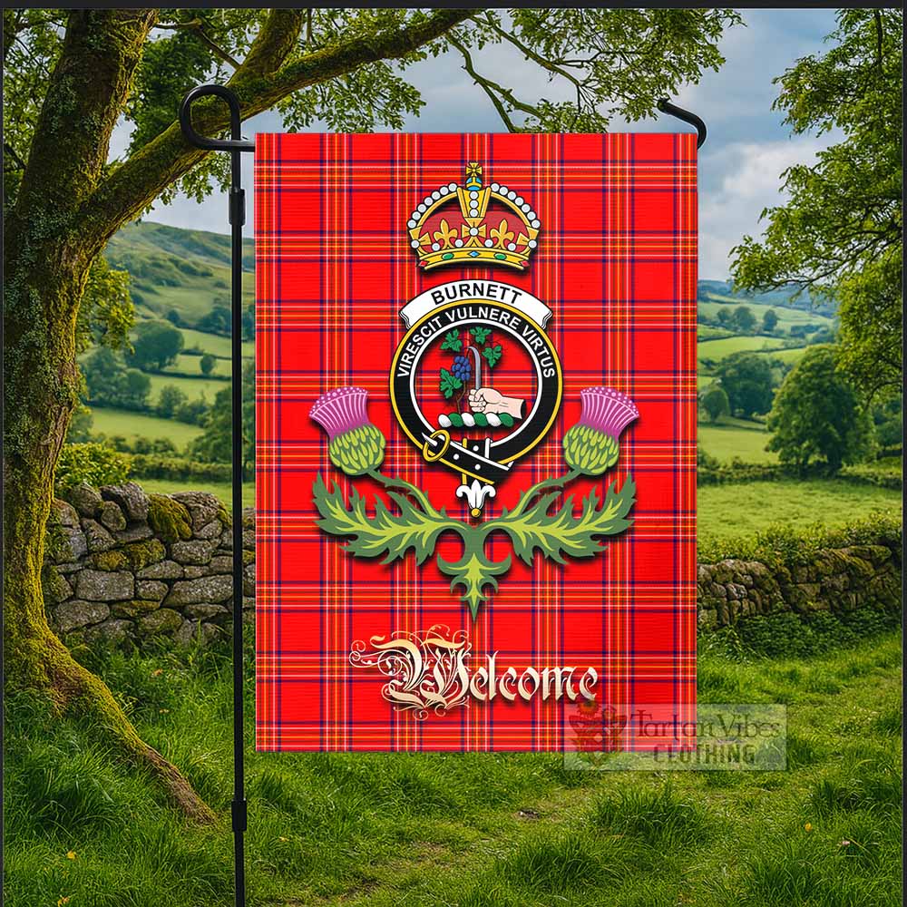 Burnett Tartan Family Crest Garden Flag Royal Thistle Welcome Style - Tartan Vibes Clothing