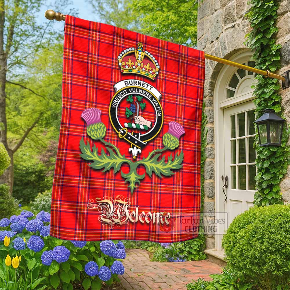 Burnett Tartan Family Crest Garden Flag Royal Thistle Welcome Style - Tartan Vibes Clothing