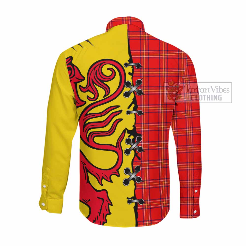 Burnett Tartan Family Crest Long Sleeve Button Shirts Lion Rampant Honor - Tartan Vibes Clothing