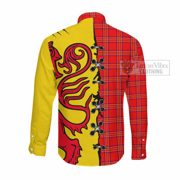 Burnett Tartan Family Crest Long Sleeve Button Shirts Lion Rampant Honor - Tartan Vibes Clothing