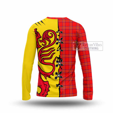 Burnett Tartan Family Crest Long Sleeve T-Shirt Lion Rampant Honor - Tartan Vibes Clothing