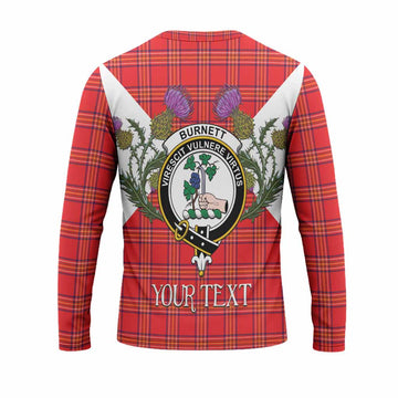 Burnett Tartan Family Crest Long Sleeve T-Shirt Scottish Burns Night Thistle Floral