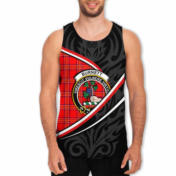 Burnett Tartan Family Crest Men Tank Top Celtic Scottish Thistle Floral