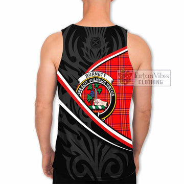 Burnett Tartan Family Crest Men Tank Top Celtic Scottish Thistle Floral