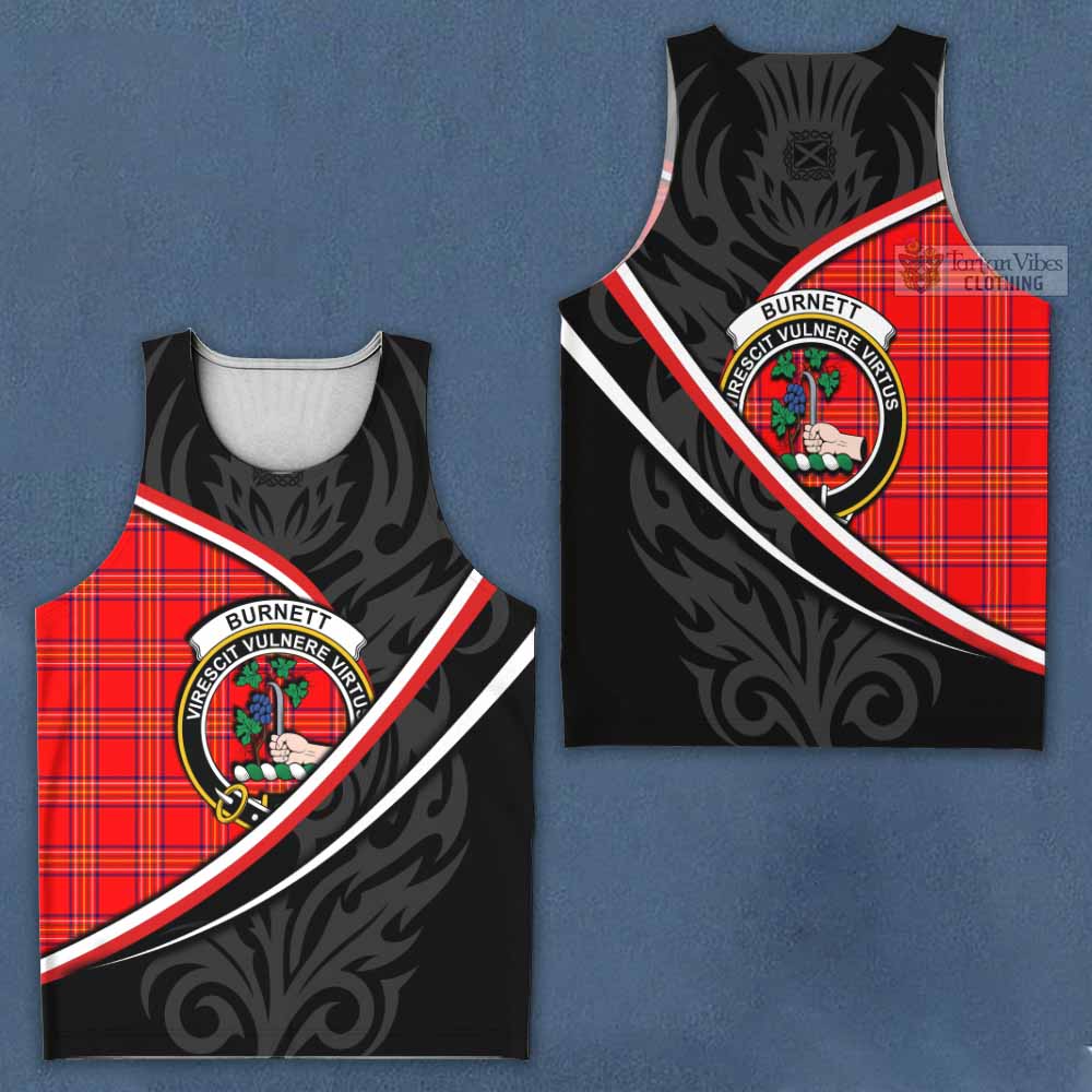 Burnett Tartan Family Crest Men Tank Top Celtic Scottish Thistle Floral - Tartan Vibes Clothing