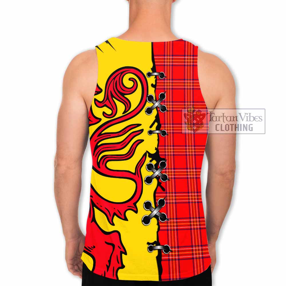 Burnett Tartan Family Crest Men Tank Top Lion Rampant Honor - Tartan Vibes Clothing
