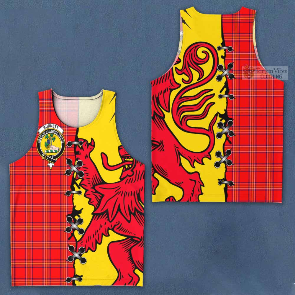 Burnett Tartan Family Crest Men Tank Top Lion Rampant Honor - Tartan Vibes Clothing
