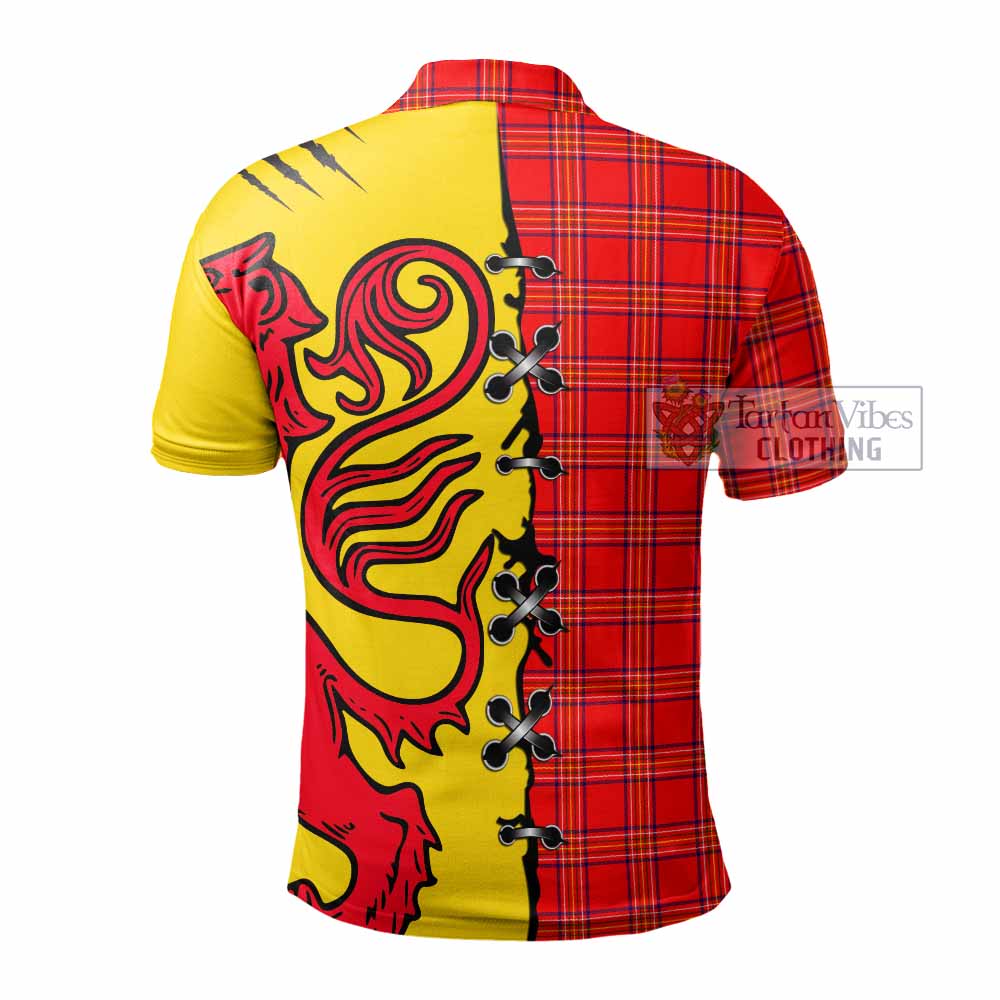 Burnett Tartan Family Crest Polo Shirt Lion Rampant Honor - Tartan Vibes Clothing