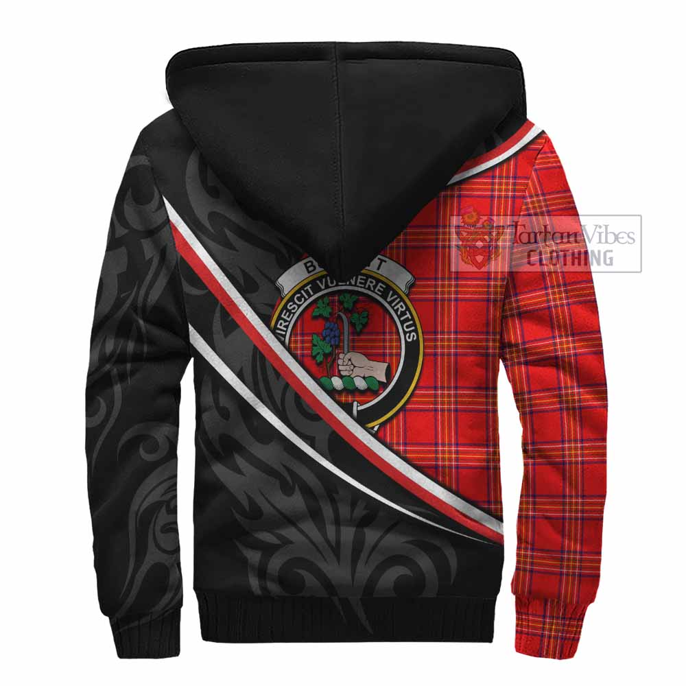 Burnett Tartan Family Crest Sherpa Hoodie Celtic Scottish Thistle Floral - Tartan Vibes Clothing