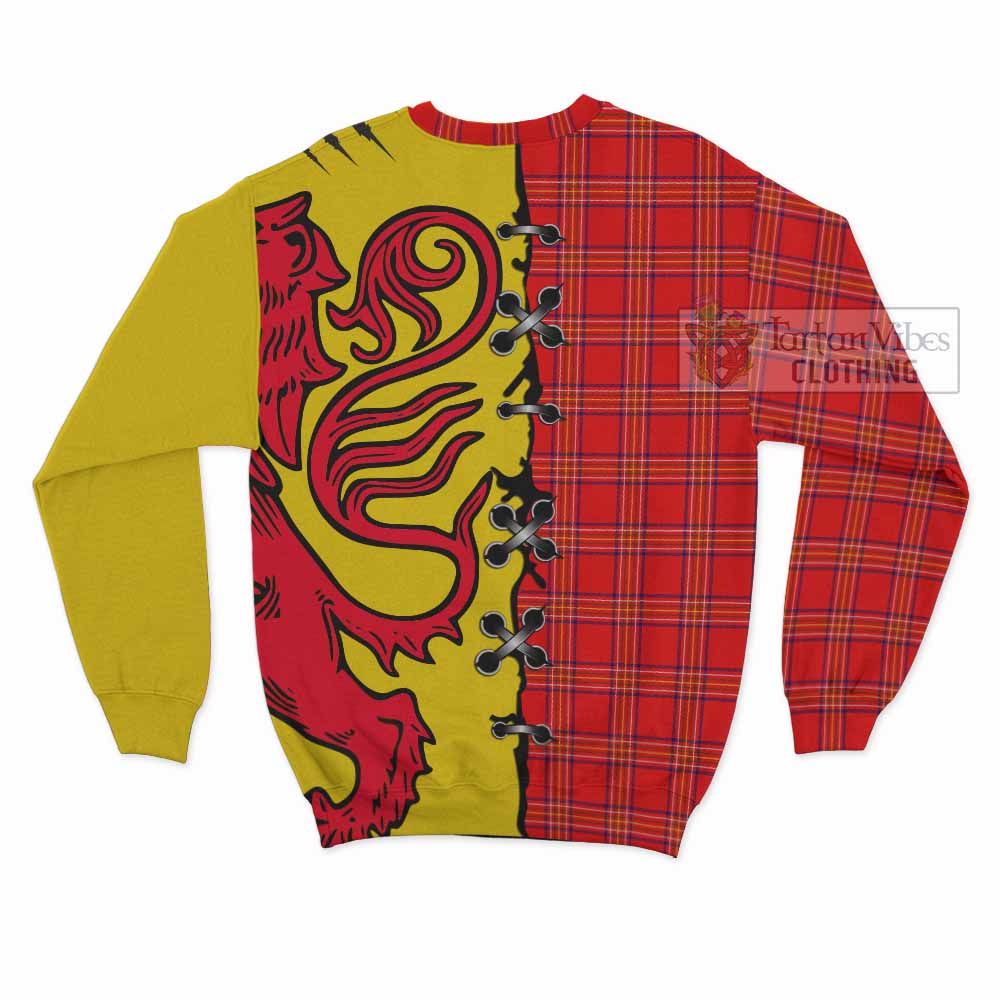 Burnett Tartan Family Crest Sweatshirt Lion Rampant Honor - Tartan Vibes Clothing