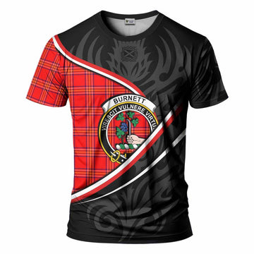 Burnett Tartan Family Crest T-shirt Celtic Scottish Thistle Floral