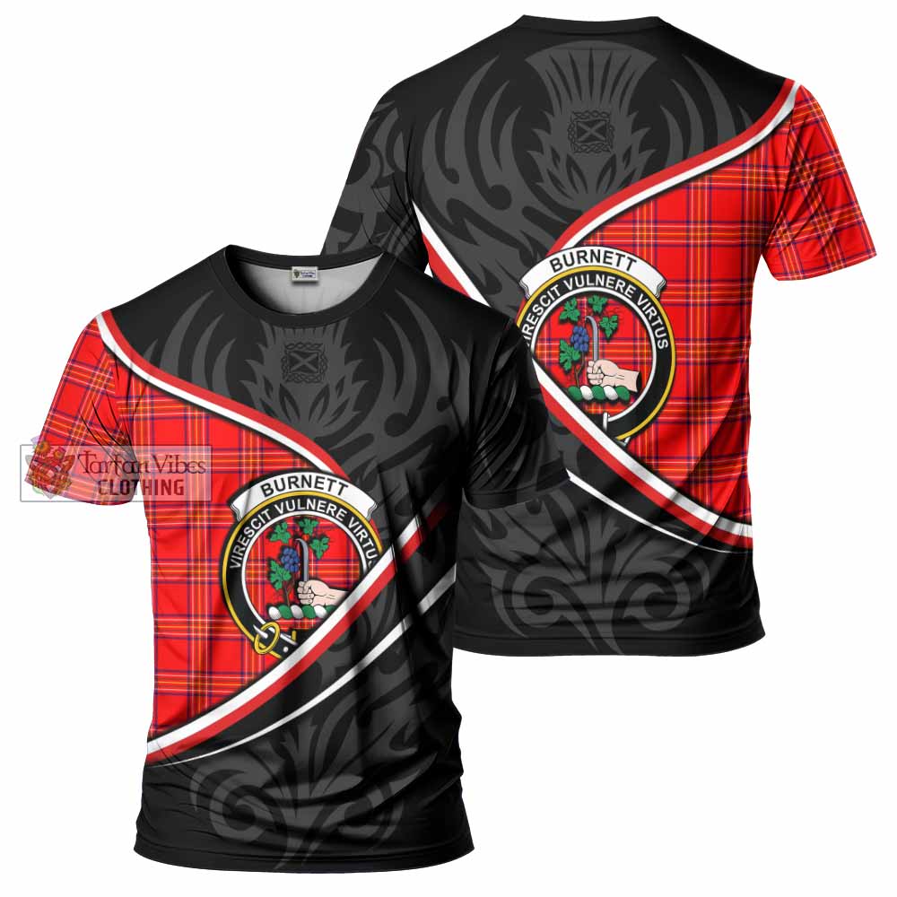 Burnett Tartan Family Crest T-shirt Celtic Scottish Thistle Floral - Tartan Vibes Clothing