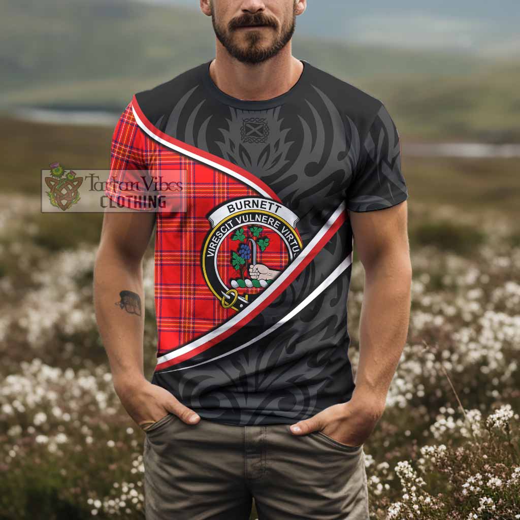 Burnett Tartan Family Crest T-shirt Celtic Scottish Thistle Floral - Tartan Vibes Clothing