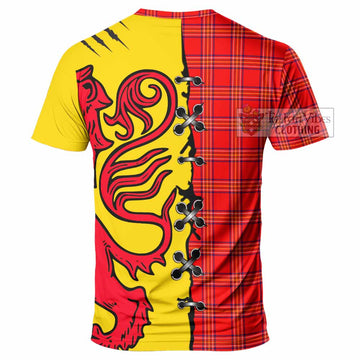 Burnett Tartan Family Crest T-shirt Lion Rampant Honor
