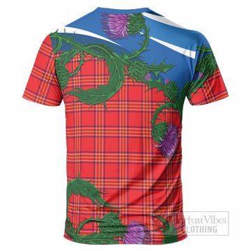 Burnett Tartan Family Crest T-Shirt Thistle in Minimalism