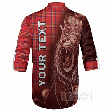 Burnett Tartan Ghillie Shirt Roaring Lion Heritage