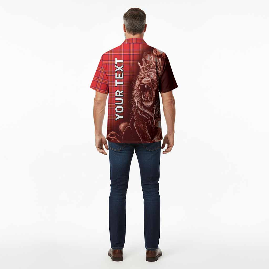 Burnett Tartan Hawaiian Shirt Roaring Lion Heritage
