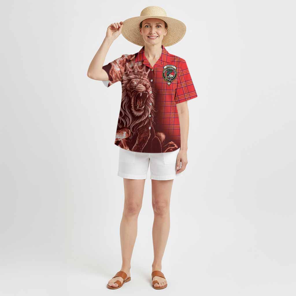 Burnett Tartan Hawaiian Shirt Roaring Lion Heritage