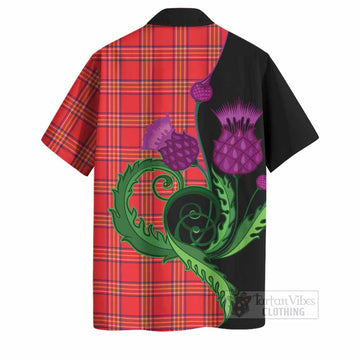 Burnett Tartan Hawaiian Shirt Traditional Scottish Thistle