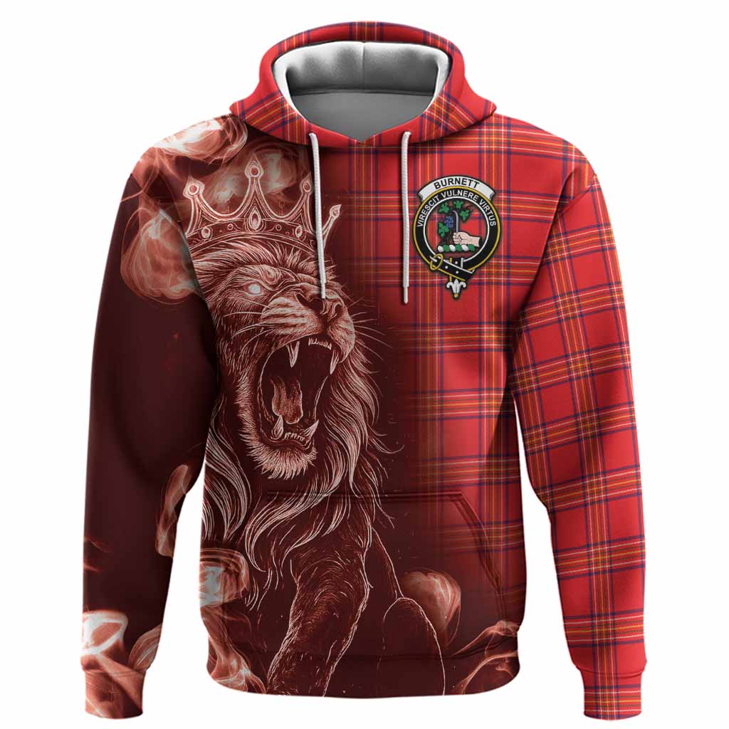 Burnett Tartan Hoodie Roaring Lion Heritage