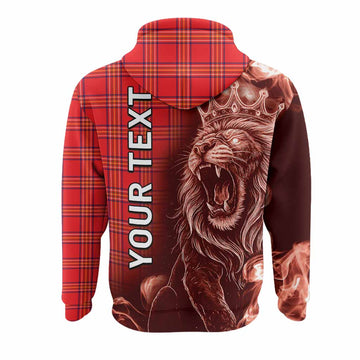 Burnett Tartan Hoodie Roaring Lion Heritage