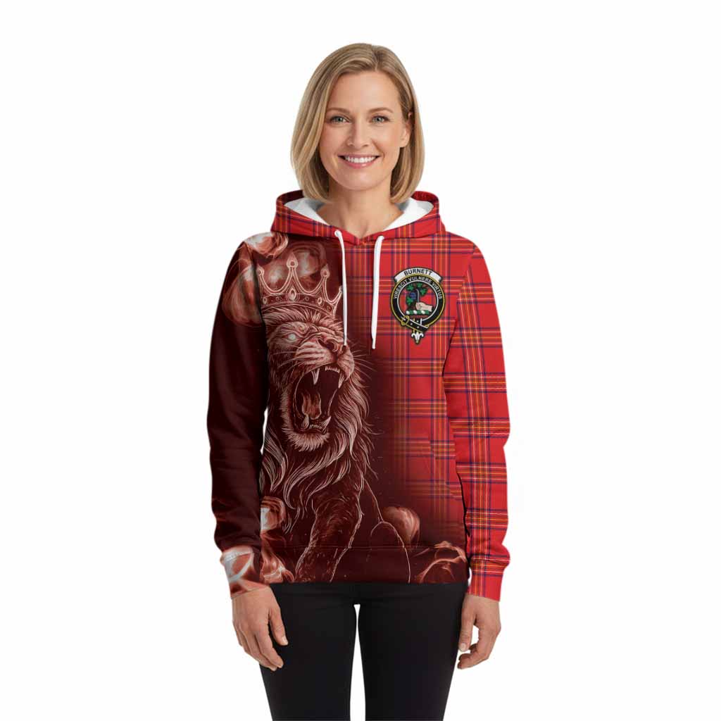 Burnett Tartan Hoodie Roaring Lion Heritage