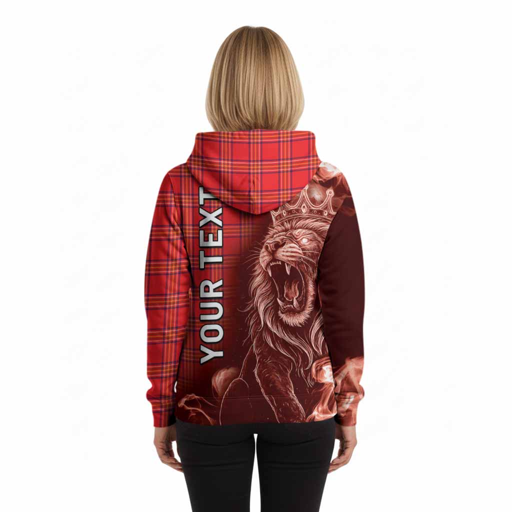 Burnett Tartan Hoodie Roaring Lion Heritage
