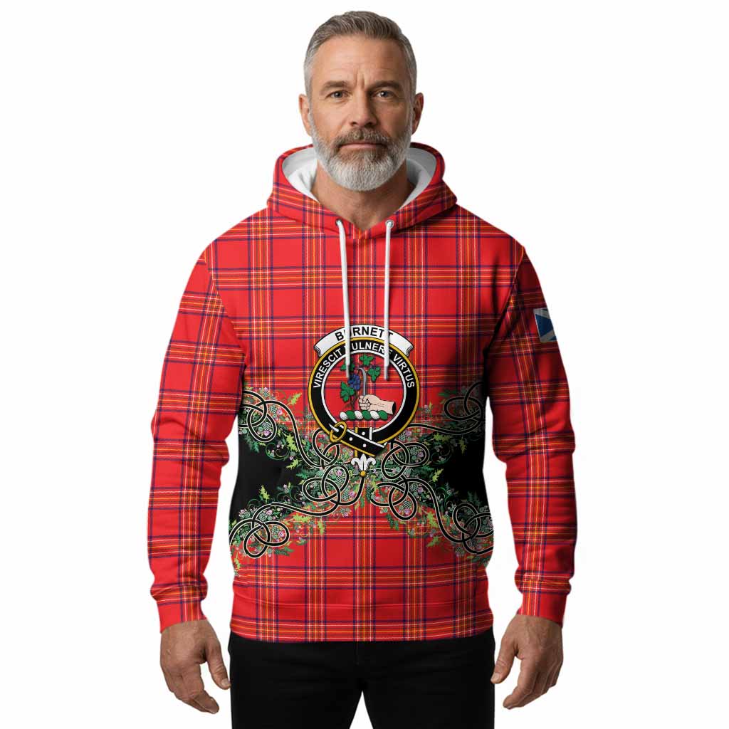 Burnett Tartan Hoodie Thistle Scottish Spirit