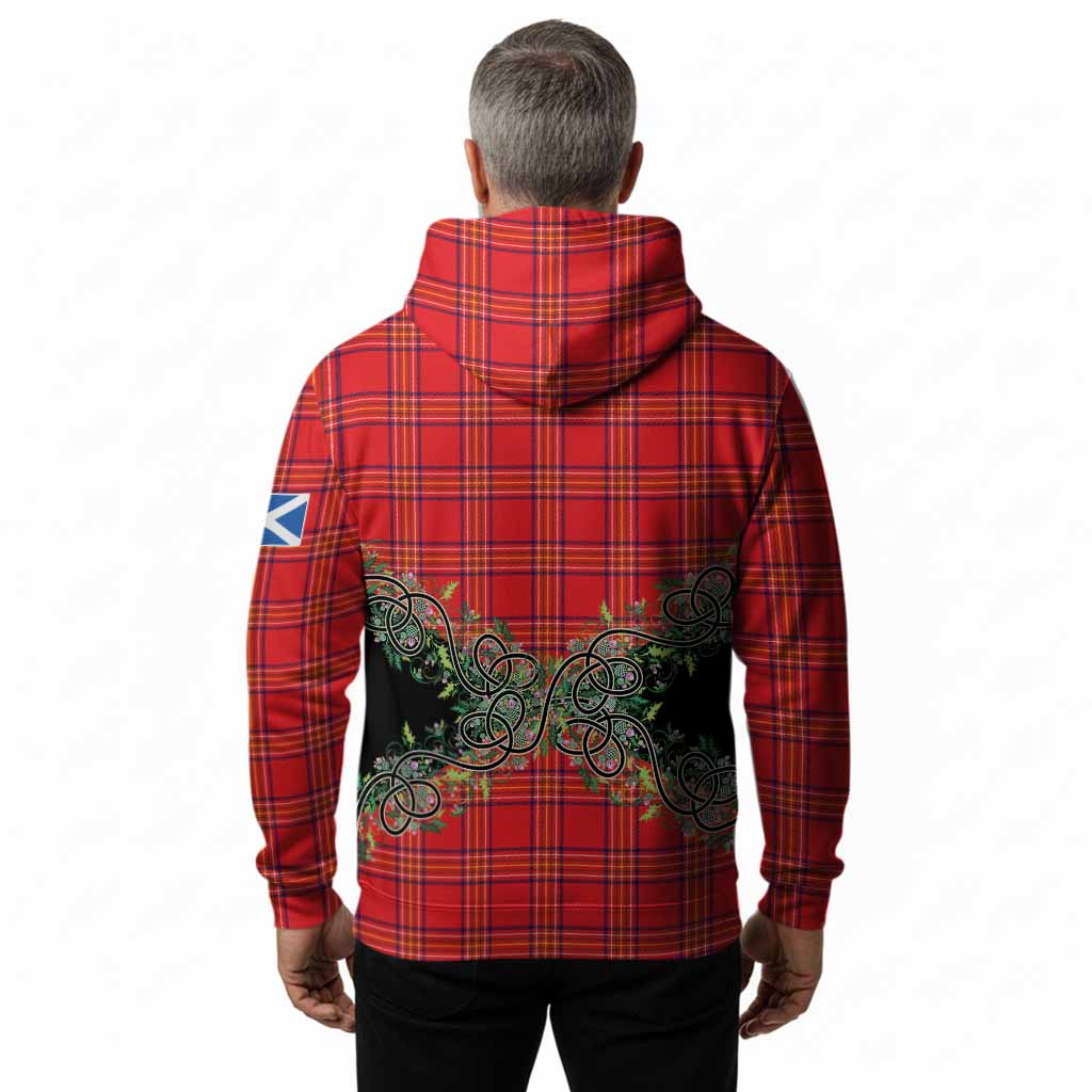 Burnett Tartan Hoodie Thistle Scottish Spirit