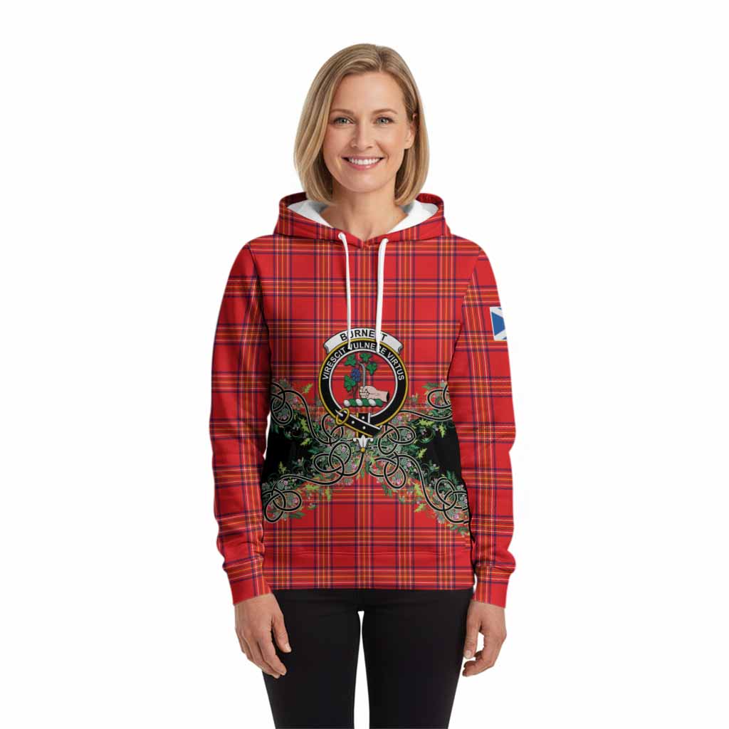 Burnett Tartan Hoodie Thistle Scottish Spirit