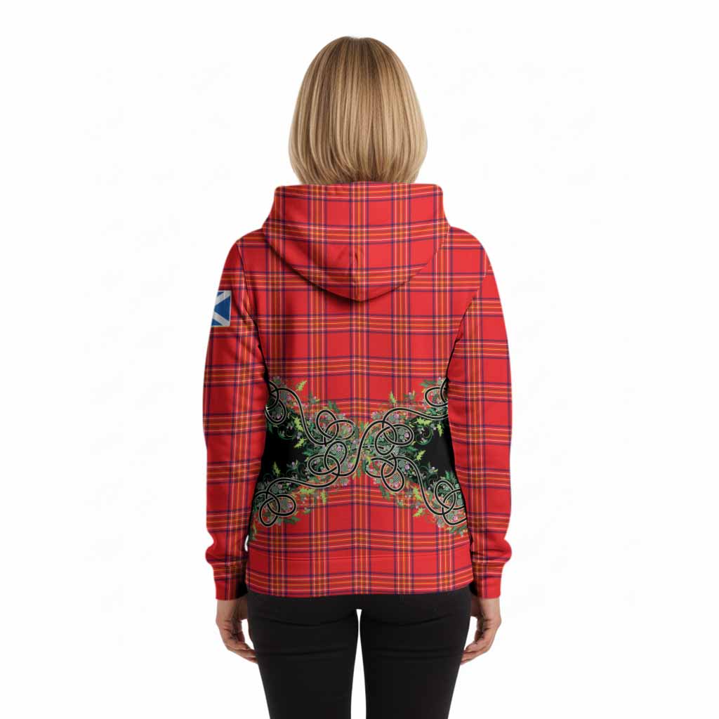 Burnett Tartan Hoodie Thistle Scottish Spirit