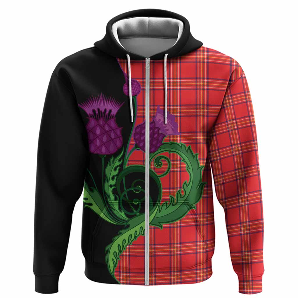 Burnett Tartan Hoodie Traditional Scottish Thistle