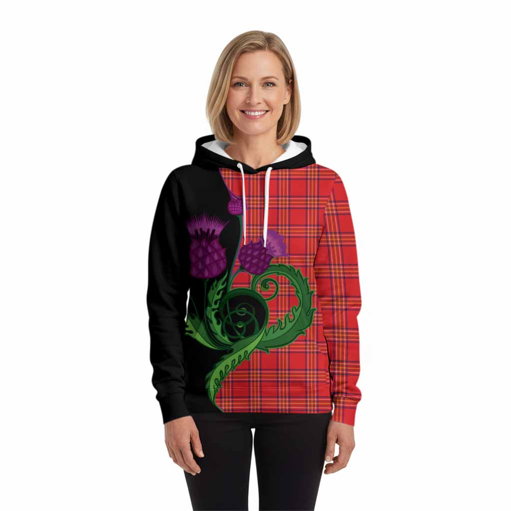 Burnett Tartan Hoodie Traditional Scottish Thistle