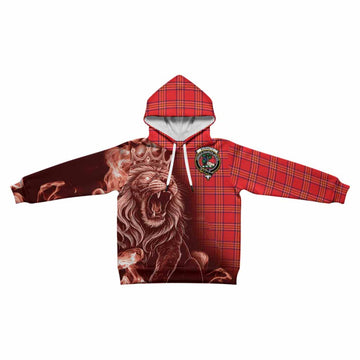 Burnett Tartan Kid Hoodie Roaring Lion Heritage