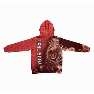 Burnett Tartan Kid Hoodie Roaring Lion Heritage