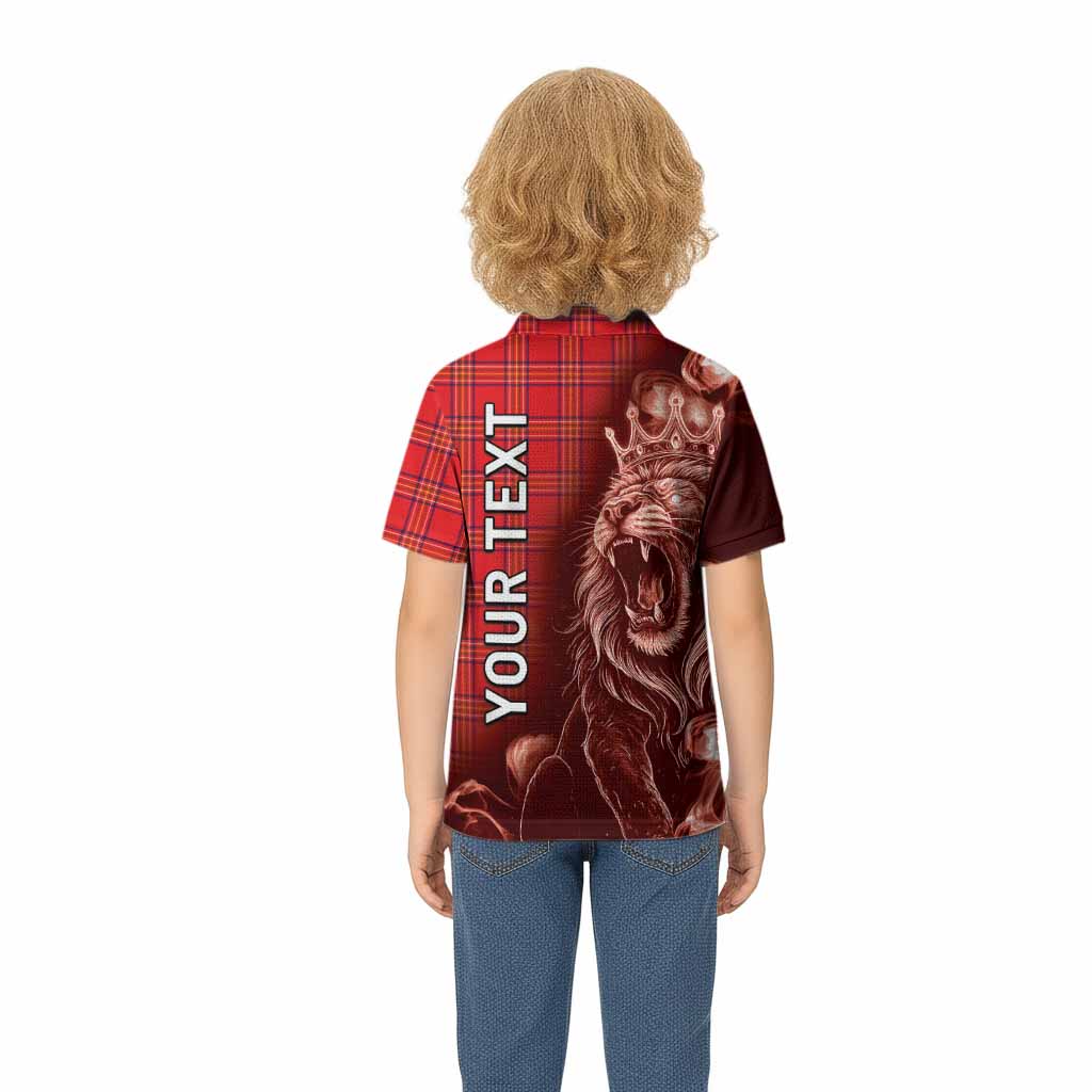 Burnett Tartan Kid Polo Shirt Roaring Lion Heritage