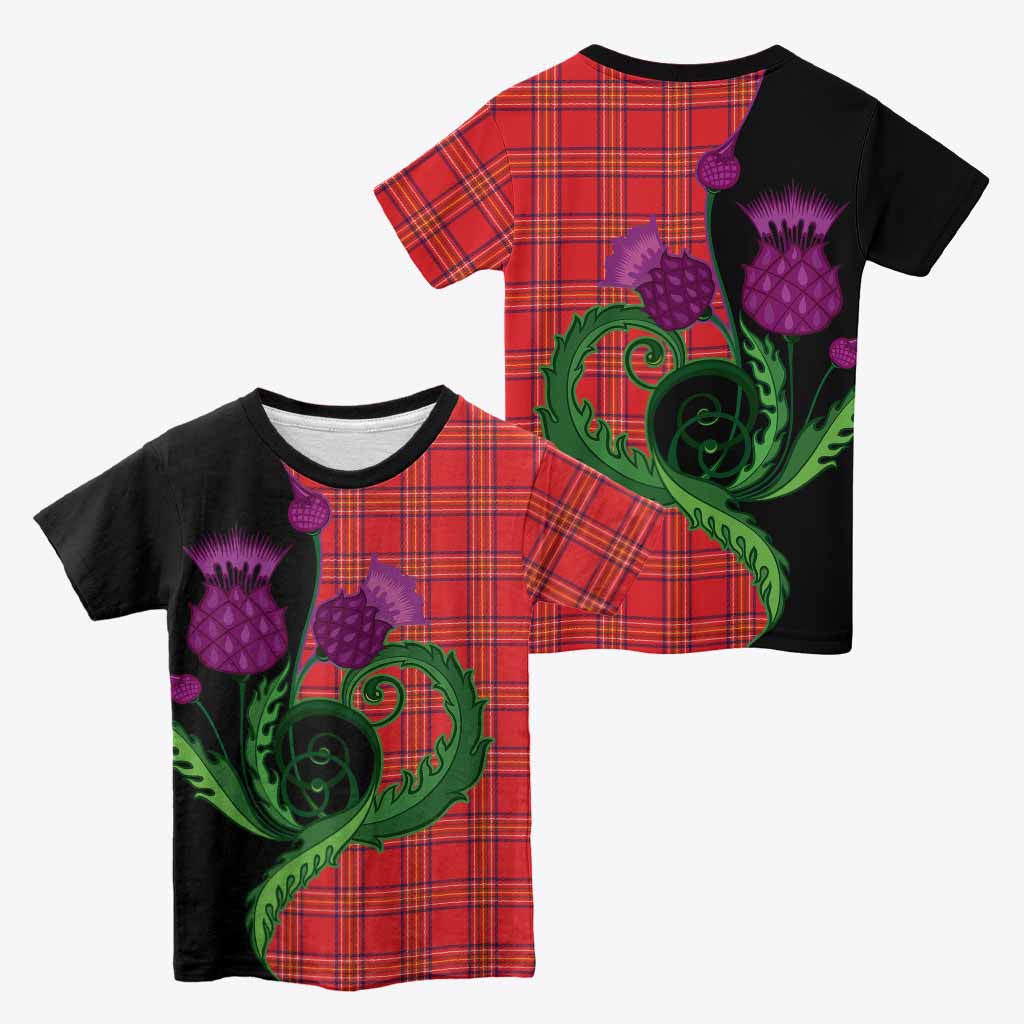 Burnett Tartan Kid T-shirt Traditional Scottish Thistle
