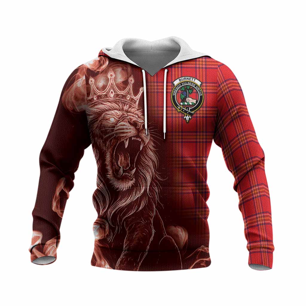 Burnett Tartan Knitted Hoodie Roaring Lion Heritage
