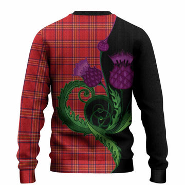 Burnett Tartan Knitted Sweater Traditional Scottish Thistle