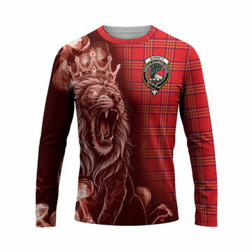Burnett Tartan Long Sleeve T-Shirt Roaring Lion Heritage