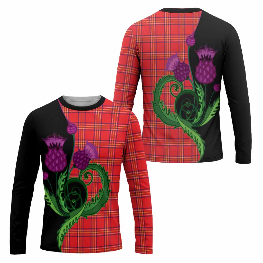 Burnett Tartan Long Sleeve T-Shirt Traditional Scottish Thistle