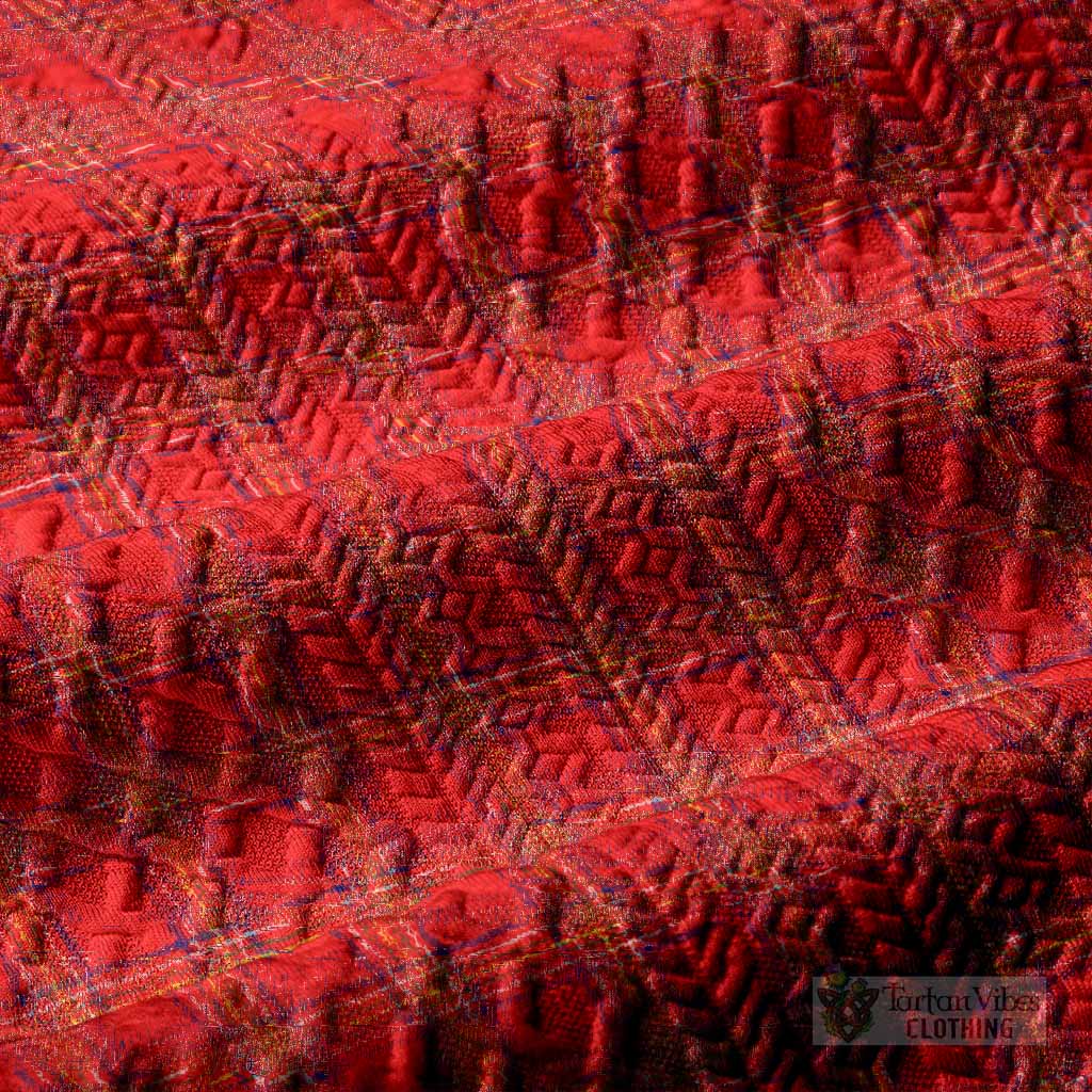 Burnett Tartan Men’s Polo Sweater Top with Family Crest