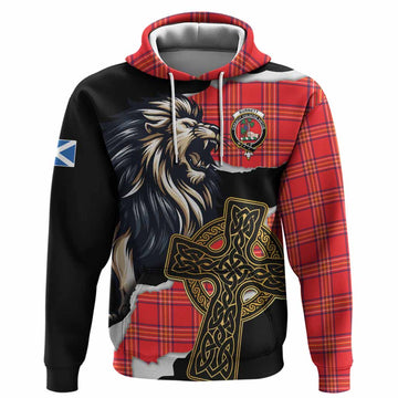 Burnett Tartan Scottish Hoodie Lion Celtic Heritage
